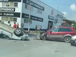В Таганроге произошло ДТП с «перевертышем»