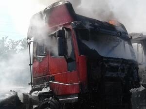 На Николаевском шоссе в Таганроге сгорела фура