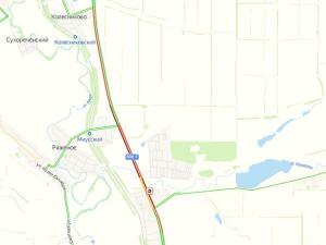 Под Таганрогом на трассе образовалась многокилометровая пробка из-за ДТП