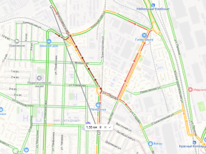 Пробка на километр образовалась на Николаевском шоссе в Таганроге