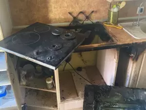 В Таганроге из-за короткого замыкания загорелась электродуховка