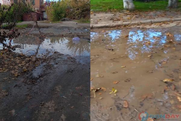 200-метровое озеро образовалось на улице Шило в Таганроге